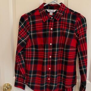 Old Navy girls plaid flannel shirt